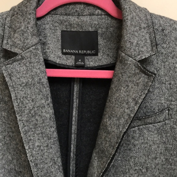 Banana Republic Raw Edge Wool Blend Blazer Coat - Picture 3 of 6